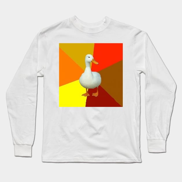 Technologically Impaired Duck Meme Long Sleeve T-Shirt by FlashmanBiscuit